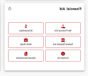 Financial Aid card on GoUIW portal